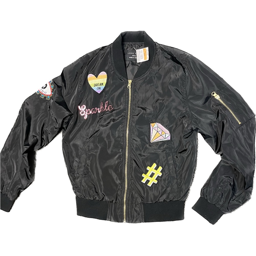 NWT love tree bomber womens size small